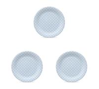 PAW - Piatti Carta Compleanno (23 cm) I 8 Pezzi I Piatti Monouso Ideali per Matrimonio, Comunione, Feste, Compleanno I Stampa su Piatti di Carta a Base d'Acqua I Puntini Azzurro Chiaro