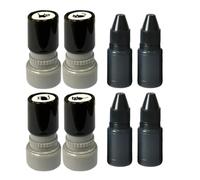 Paw Print Kit, Cat Stamp Set, 4 Piece Reusable Self Inking Novelty Stamps, Cute Animal Stamp Collection, Sturdy Compact Ink Stamps Tool, Creative Craft Design Style, Kids Journals Scrapbook Use