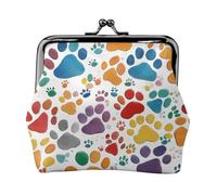 Paw Prints Art 1 stampa piccola sacchetto bacio serratura portamonete per le donne portamonete portamonete, portafoglio carte di credito