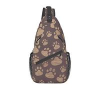Paw Prints Art Ocean Dolphin Ti Guarda Borsa A Tracolla, Borsa A Tracolla Sul Petto Da Uomo E Da Donna, Usata Per Il Tempo Libero E I Viaggi