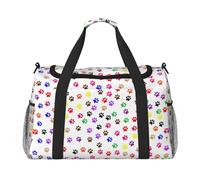 Paw Prints Borsone da viaggio Weekend Borsa Weekender Pernottamento Carry On Hand Bag Allenamento Sport Ospedale