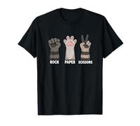 Paw Racoon Rock Paper Scissors Humor Maglietta