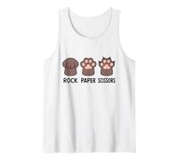Paw Rock - Forbici di carta per amanti dei gatti, divertente gioco a mano Canotta