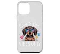 Paw-sitive Vibes Only Cute Dog Lover Bassotto Custodia per iPhone 12 mini