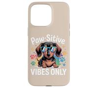 Paw-sitive Vibes Only Cute Dog Lover Bassotto Custodia per iPhone 15 Pro Max