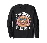 Paw-sitive Vibes Only Cute Dog Lover Goldendoodle Maglia a Manica