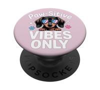 Paw-sitive Vibes Solo Cute Dog Amante Vibes Positive PopSockets PopGrip Adesivo