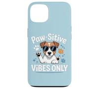 Paw-sitive Vibes Solo simpatico amante dei cani Jack Russell Terrier Custodia per iPhone 13