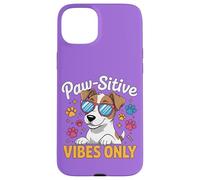Paw-sitive Vibes Solo simpatico amante dei cani Jack Russell Terrier Custodia per iPhone 15 Plus