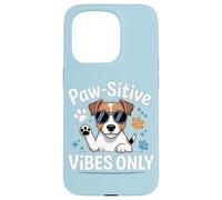 Paw-sitive Vibes Solo simpatico amante dei cani Jack Russell Terrier Custodia per iPhone 15 Pro