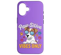 Paw-sitive Vibes Solo simpatico amante dei cani Jack Russell Terrier Custodia per iPhone 16