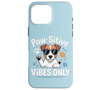 Paw-sitive Vibes Solo simpatico amante dei cani Jack Russell Terrier Custodia per iPhone 16 Pro Max