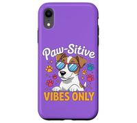 Paw-sitive Vibes Solo simpatico amante dei cani Jack Russell Terrier Custodia per iPhone XR