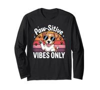 Paw-sitive Vibes Solo simpatico amante dei cani Jack Russell Terrier Maglia a Manica