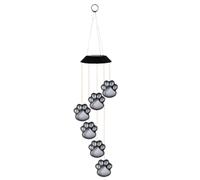 Paw Stampa Cubili del solare per l'esterno, cani Cat Pet Pawprint Cambiamenti del Ricorda, luci sospese solari per il colore impermeabile per il balcone del patio da giardino, regalo di s