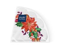 PAW Tovaglioli Ø 32 cm, 12 pezzi - Stella Di Natale Con Pigne | Forma rotonda, tre veli e assorbenti, decoro festivo per Natale, un tocco che cattura lo sguardo