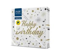 PAW Tovaglioli 33 x 33 cm, 20 pezzi - Invito Alla Festa | Tre veli, assorbenti e resistenti, decorazione festosa per compleanno e feste, allegria assicurata in tavola