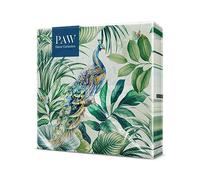 PAW - Tovaglioli di Carta Colorati (33 x 33 cm) I 20 Pezzi I Tovaglioli Compleanno I Esotico, Estate, Pavone, Foglie I 3 veli I Tovaglioli di Carta Decorati per Compleanni e Feste - Peacock