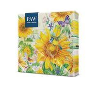 PAW - Tovaglioli a 3 strati (33 x 33 cm) | 20 pezzi | Perfetti per compleanni, feste | Decorazioni autunnali per la tavola | Tovaglioli di carta colorati - Girasoli | Girasoli selvatici