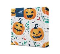 PAW - Tovaglioli a 3 strati (33 x 33 cm) | 20 pezzi | Perfetti per le decorazioni delle feste di Halloween | Decorazioni autunnali | Tovaglioli di carta usa e getta - Arancione zucca | Campo di zucche