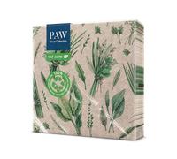 PAW - Tovaglioli di Carta Colorati (33 x 33 cm) I 20 Pezzi I Perfetto per Compleanni, Feste, Matrimoni, Comunione, Celebrazioni I Tovaglioli Riciclati, Organici I Raccolta di Erbe