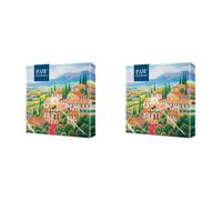 PAW - Tovaglioli di Carta Colorati (33 x 33 cm) I 20 Pezzi I Perfetto per Compleanni, Feste, Matrimoni, Comunione e Celebrazioni I Decorazioni da Tavola I 3 Veli I Campagna Italiana (Confezione da 2)