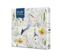 PAW - Tovaglioli di Carta Colorati (33 x 33 cm) I 20 Pezzi I Perfetto per Compleanni, Feste, Matrimoni, Comunione e Celebrazioni I Decorazioni da Tavola I 3 Veli I Cicogna Nella Prateria