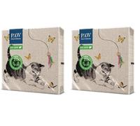 PAW - Tovaglioli di Carta Colorati (33 x 33 cm) I 20 Pezzi I Perfetto per Compleanni, Feste, Matrimoni, Comunione, Celebrazioni I Tovaglioli Riciclati, Organici I Gatto che Gioca (Confezione da 2)