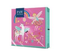 PAW - Tovaglioli di Carta Colorati (33 x 33 cm) I 20 Pezzi I Perfetto per Feste, Compleanni, Celebrazioni I Decorazioni da Tavola I 3 Veli I Tovaglioli di Carta con Motivo I Unicorno Fatato