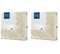 PAW - Tovaglioli di Carta Colorati (33 x 33 cm) I 20 Pezzi I Tovaglioli Compleanno I 3 Veli I Decorati per Battesimi, Comunioni I Tovaglioli Carta - Occasioni Speciali, Ornamenti - Royal Lace (gold)