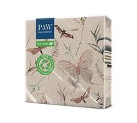 PAW - Tovaglioli di Carta Colorati (33 x 33 cm) I 20 Pezzi I Tovaglioli Compleanno I 3 Veli I Decorati per Compleanni e Feste I Tovaglioli Carta - Ecologia, Cura Dell'Ambiente, Falena - Moths