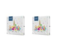 PAW - Tovaglioli di Carta Colorati (33 x 33 cm) I 20 Pezzi I Tovaglioli Compleanno per Bambini I Tovaglioli Carta - Unicorno I 3 Veli I Decorati per Compleanni e Feste - Unicorn Party