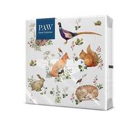 PAW - Tovaglioli di Carta Colorati (33 x 33 cm) I 20 Pezzi I Tovaglioli Compleanno per Bambini I Tovaglioli Carta - Cani, Gioia I 3 Veli I Decorati per Compleanni e Feste - Wilde Waldtiere