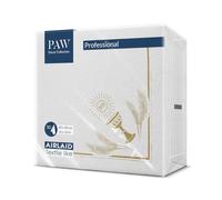 PAW - Tovaglioli di Carta Colorati - Airlaid (40 x 40 cm) I 50 Pezzi I Perfetto per la Comunione, la Cresima e il Battesimo I Tovaglioli Stoffa I Decorazioni da Tavola I Prima Comunione Oro