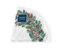 PAW - Tovaglioli di Carta Natale (Ø 32 cm) I 12 Pezzi I Tovaglioli di Carta Rotondi I Tovaglioli di Carta Natalizi - Natale, Inverno, Festività, Sorbo, Pigne, Ramoscelli I Winter Branches