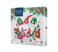 PAW - Tovaglioli di Carta Natale (33 x 33 cm) I 20 Pezzi I Tovaglioli Carta I 3 Veli I Natale, Inverno, Gnomi, Dolci I Colore: Christmas Gnomes