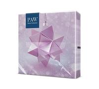 PAW - Tovaglioli di Carta Natale (33 x 33 cm) I 20 Pezzi I Tovaglioli di Carta Natalizi I 3 Veli I Tovaglioli Carta - Inverno, Festività, Gingillo, Lavanda, Stella I Lavender Star Bauble