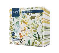 PAW Tovaglioli Tessuto 40 x 40 cm, 50 pezzi - Foglie Ad Acquerello | In carta Airlaid, resistenti e assorbenti, per matrimonio, comunione, battesimo e compleanno, ottimi per l'HoReCa
