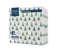 PAW Tovaglioli Tessuto 40 x 40 cm, 50 pezzi - Foresta Di Conifere | In carta Airlaid, resistenti e assorbenti, decoro raffinato per Natale e feste, atmosfera festosa