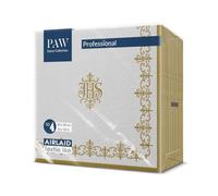PAW Tovaglioli Tessuto 40 x 40 cm, 50 pezzi - Monogramma IHS | In carta Airlaid, resistenti e assorbenti, decoro per cresima e battesimo, cornice elegante per il giorno speciale