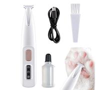 Paw Trimmer - Paw Trimmer For Dog | Rechargeable Pet Trimmesr | Paws Pad Grooming Tool | USB Rechargeable Small Animal Hair cliper For Dogs Cats Around Paws With LED Light | Portable Pet Shaving Tri