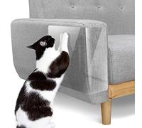 Pawaboo Protezione Graffi Gatto, [10 Pezzi] Protezione Divano Graffi Gatto, Proteggi Divano Gatti Graffi Trasparenti in PVC, Paragraffi Gatto Divano, Pellicola Antigraffio Gatto Divano con 60 Viti