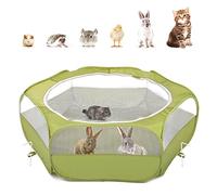 Pawaboo Recinto per Animali Domestici, Box per Animali Piccoli, Tenda per Gatti Cani Cuccioli, Portatile Gabbia, Recinzione in Tessuto Oxford e a Rete, Resistente e Pieghevole, Avocado Verde
