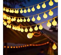 PAWARSO Catena luminosa LED a batteria 5 m 50 LED, Impermeabile IP44, Luci Natalizie per Interno, Decorazione Balcone, Giardino, Matrimonio, Natale