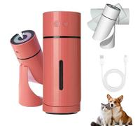 Pawbreath 2.0 Dog Humidifier - 100% Pet-Safe, Pawbreath Humidifier, Minipaw Dog Humidifiers, with Whisper-Quiet/90° Adjustable Mist, Moisturized Environment for Dogs (Red,Power supply)