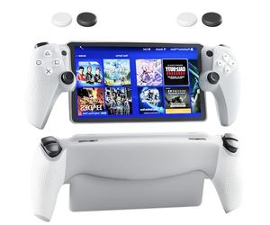 PAWDIARY Custodia protettiva per PlayStation Portal Remote Player, custodia protettiva in morbido silicone con impugnatura antiscivolo e tappo per pollice, kit di accessori per PlayStation 5