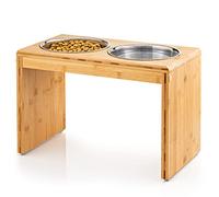 Pawfect Pets Mangiatoia rialzata per cani da 30,5 cm, grande supporto per ciotola per cani rialzato, include 4 ciotole in acciaio inox (30,5 cm)