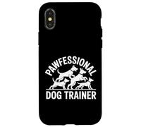 Pawfessional - Allenatore per cani, motivo: quattro cani Custodia per iPhone X/XS
