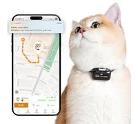 Pawfit Lite GPS Tracker 4G per gatti | monitoraggio in tempo reale | attività | cronologia posizione | portata illimitata | collare scatto | nero onice