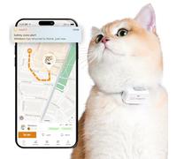 Pawfit Localizzatore GPS Lite for Cats 4 g | Monitoraggio in tempo reale | Monitoraggio dell'attività | Cronologia delle posizioni | Portata illimitata | Collare di sicurezza incluso | Semplicemente